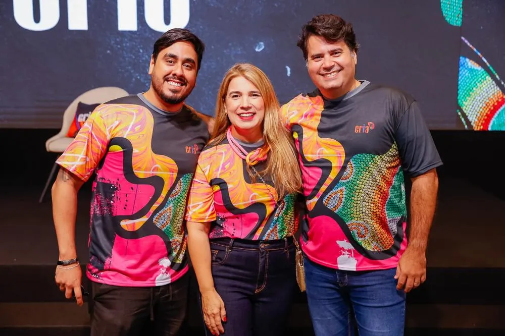 Esquerda para direita Ricardinho Lira (vice-presidente), Lelê Carvalho (presidente) e Daniel Queiroz (ex-presidente). Foto: Divulgação