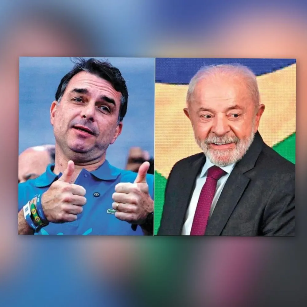 Senador Flávio Bolsonaro (PL) e o presidente Lula (PT) - Foto- Evaristo Sa/AFP e Miguel Schincariol/AFP